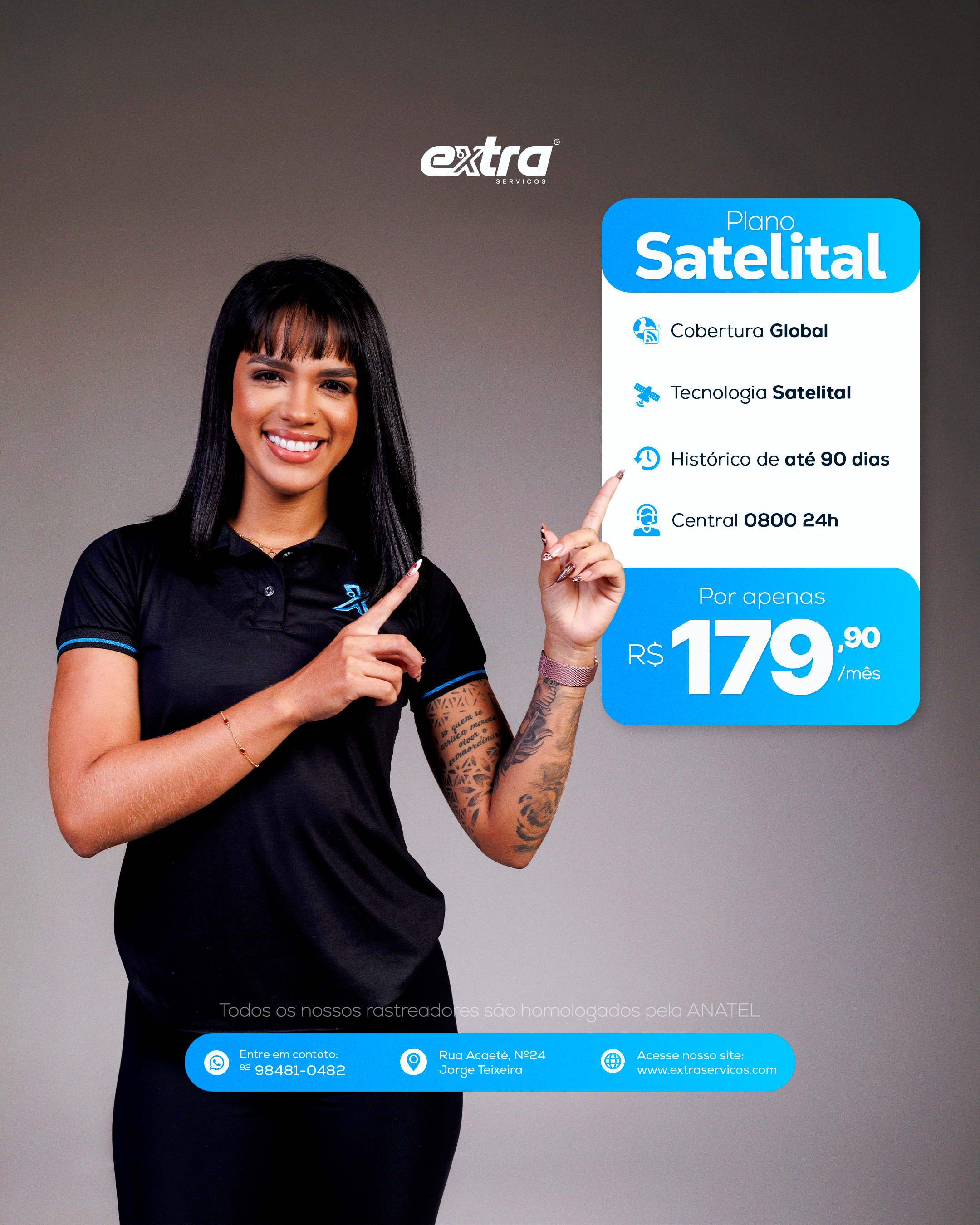 Plano Satelital: cobertura global por tecnologia de satélite, apresentado pela equipe Extra